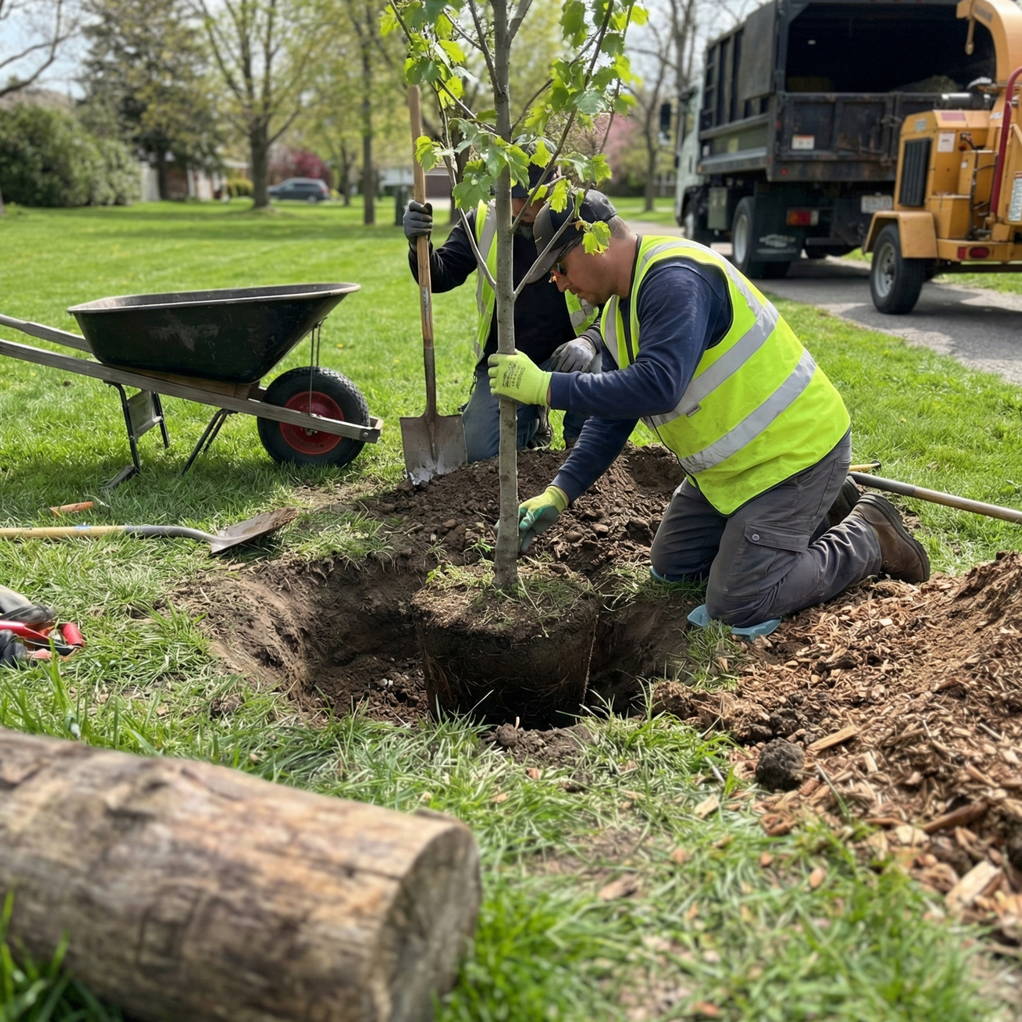 tree planting 1 - Tip Top Arborists