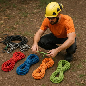 Professional arborist rope selection and organization