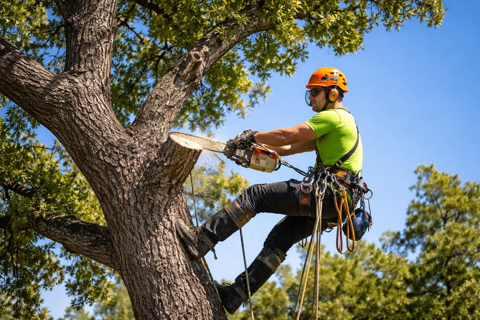 tree trimming after wind antelope valley arborist pruning damaged tree