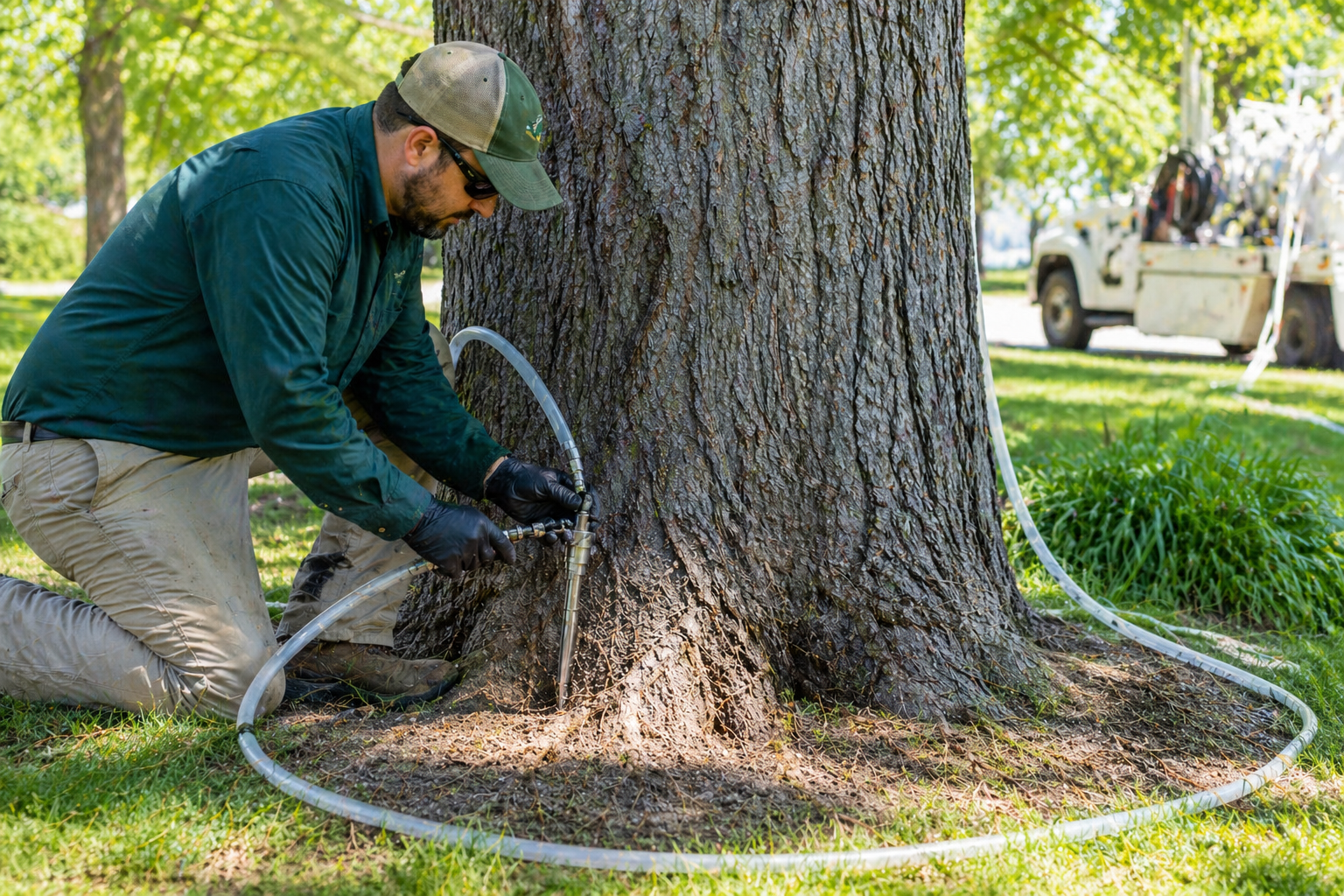 deep root fertilization process for healthy trees