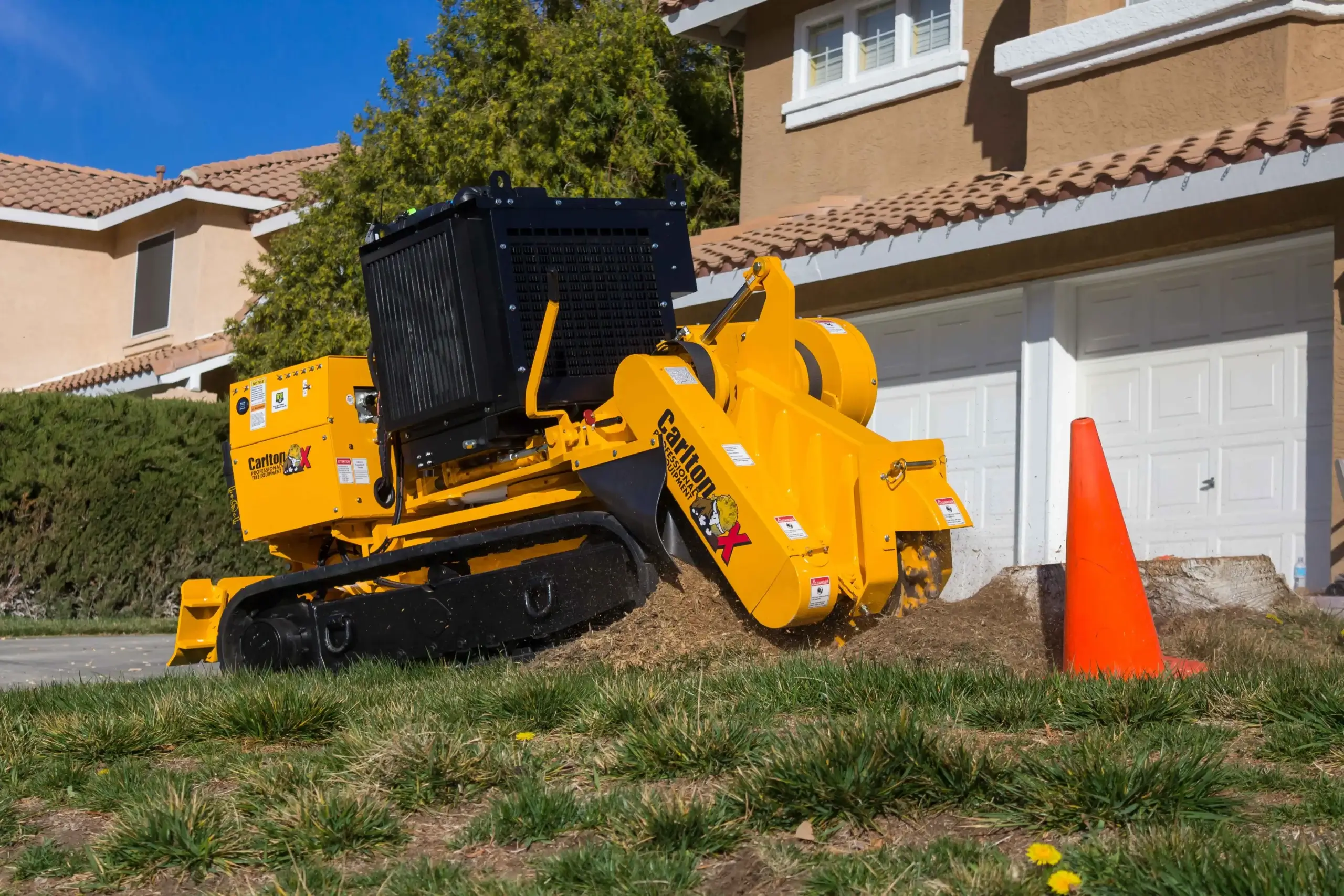 stump-grinding-service-2 A house during a stump grinding